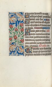 Rouen Kullanım Saatleri Kitabı: fol. 74v, c. 1470. by Master of the Geneva Latini