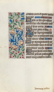 Rouen Kullanım Saatleri Kitabı: fol. 76v, c. 1470. by Master of the Geneva Latini