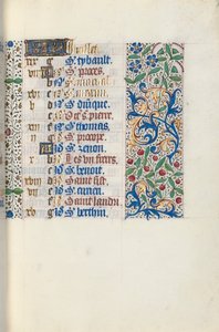 Rouen Kullanım Saatleri Kitabı: fol. 7r, c. 1470. by Master of the Geneva Latini