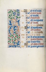 Rouen Kullanım Saatleri Kitabı: fol. 7v, c. 1470. by Master of the Geneva Latini