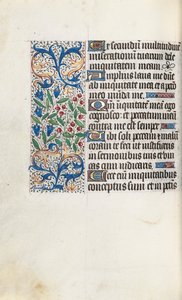 Rouen Kullanım Saatleri Kitabı: fol. 85v, c. 1470. by Master of the Geneva Latini