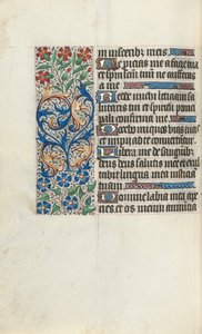 Rouen Kullanım Saatleri Kitabı: fol. 86v, c. 1470. by Master of the Geneva Latini