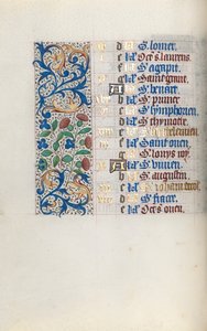 Rouen Kullanım Saatleri Kitabı: fol. 8v, c. 1470. by Master of the Geneva Latini