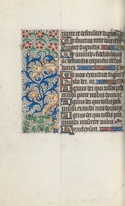 Rouen Kullanım Saatleri Kitabı: fol. 95v, c. 1470. by Master of the Geneva Latini