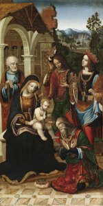 Magi'nin Hayranlığı, c.1503-10 (panel üzerine yağlıboya) by Master of the Glasgow Adoration