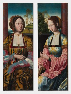 Aziz Catherine ve Aziz Barbara çifti, c. 1520.