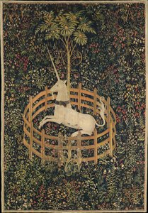Esaret Altındaki Tek Boynuzlu At, c. 1500 by Master of the Hunt of the