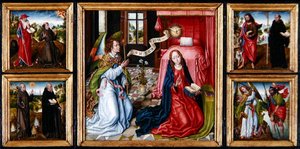 Müjde Triptik, c.1483 (panel üzerine yağ)