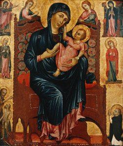 Madonna ve İsa, Azizlerle Taht Edildi