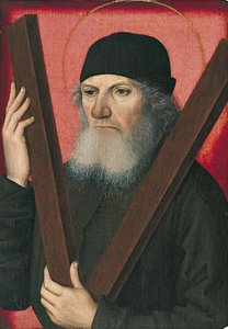 Bir Adamın Portresi olarak Aziz Andrew by Master of the Magdalen Legend