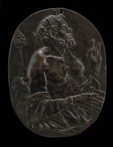 15. yüzyılın sonları veya 16. yüzyılın başlarında bir Satyr. by Master of the Martelli Mirror