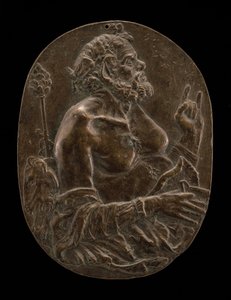 15. yüzyılın sonları veya 16. yüzyılın başlarında bir Satyr. by Master of the Martelli Mirror