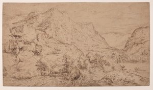 Alp manzarası by Master of the Mountain Landscapes