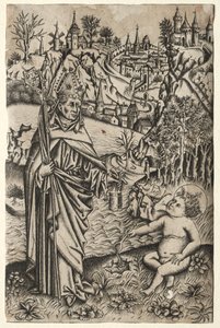 St. Augustine ve Deniz Kıyısındaki Çocuk by Master of the Nuremberg Passion