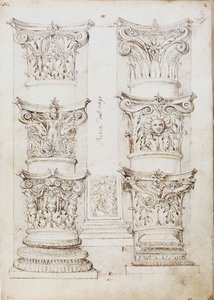 Altı başlık, bir lesen ve iki sütun kaidesi, c1512-1517 by Master of the Oxford Album