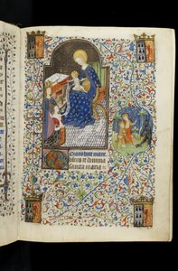 MS 62 f.20r, St. Catherine, Isabel Stuart için yazılmış bir Fransız Horae