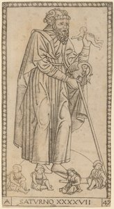 Satürn (Satürn) by Master of the S Series Tarocchi