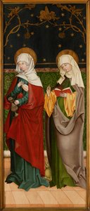 Macaristan Aziz Elizabeth ve Aziz Margaret, yaklaşık 1485-1490. by Master of the Sacristy of Kaufbeuren