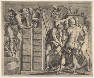Cadmus Kurucu Teb, yak. 1543-44. by Master of the Story of Cadmus