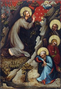 Agonie dans le jardin des Oliviers - Zeytin Dağındaki İsa - Wittingau Ustası (Trebon Altarpiece Ustası) (aktif yaklaşık 1380-1390). Panelde Tempera, yaklaşık 1380. Ulusal Galeri, Prag