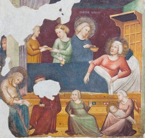 Vaftizcinin Doğuşu, 14. yüzyılın ilk yarısı (müstakil fresk) by Master of the Urbino Coronation