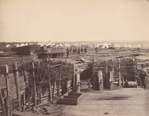 Tahkimatlar, Manassas, 13. Mass tarafından işgal edildi, 1862. by Mathew Brady