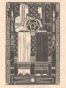 Halkalı daireli iki figür Zamanın ruhu (orijinal adı) On iki gravür (dizi adı)