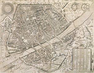 Floransa Haritası, 1595 by Matteo Florimi