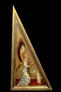Müjde Meleği. Matteo Giovanetti (1300-1369) tarafından yapılan tablo 14. yüzyıl