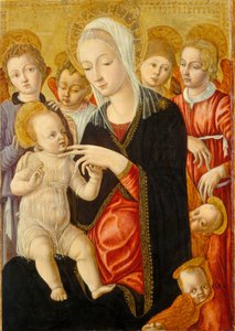 Melekler ve Cherubim ile Madonna ve Çocuk by Matteo di Giovanni