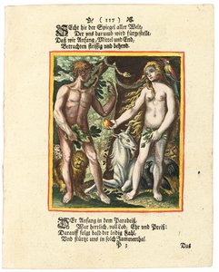 Adem ve Havva, c.1700-1725 by Matthaus Merian