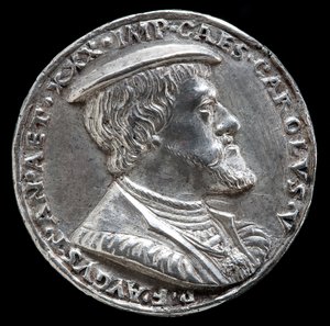 Charles V, 1500-1558, İspanya Kralı 1516-1556, Kutsal Roma İmparatoru 1519 [ön yüz], 1530.