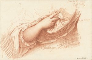 Geniş bir kol üzerinde sağ kol ve elin çalışması by Mattheus Verheyden