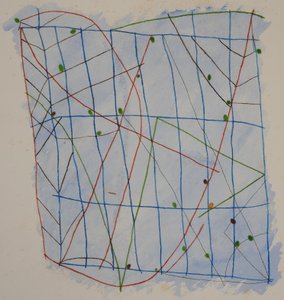 çubuk grafik 2, 2014 (aquarelle mum boya)