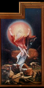 Issenheim (veya Isenheim) Altarpiece: “” The Resurrection””” Matthias Grunewald (1480-1528) (ec.all.) 1512-1516 Colmar, Musee Unterlinden tarafından Mathis Neithardt Gothardt tarafından Paneller