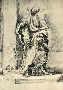 Aziz Dorothy çiçek sepetiyle, c1520, 1943. by Matthias Gruenewald