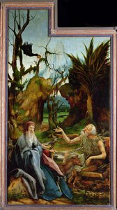 Isenheim Altarpiece. Sol kanat: Des