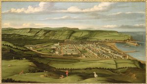 Whitehaven, Cumbria, Showing Flatt Hall, c.1730-35 (tuval üzerine yağlı boya) by Matthias Read