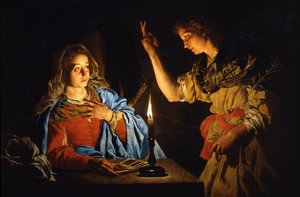 Müjde, Erken 17. Yüzyıl. by Matthias Stomer