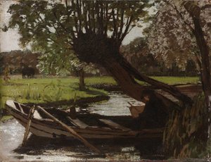 Pollard Willow ile Tekne by Matthijs Maris