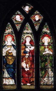 Ressamlar Penceresi; Faith, Hope & Charity, St Machars Katedrali, 1873 by Matthijs Maris