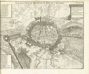 Douai Kuşatması, 1710 Douay Şehri ve Escarpe Kalesi Planı (nesnedeki başlık)
