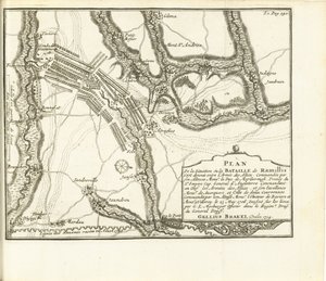 Cüruf bij Ramillies, 1706 S.A.E. Orduları tarafından kuşatılan Şehir Şatosu ve Huy Kalesi