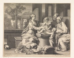 Zacharias, Elizabeth ve Vaftizci Yahya ile Kutsal Aile by Matthijs Pool