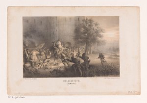 Bulgersteyn, Normanlar Bulgersteyn (Norveçliler) tarafından kuşatıldı (nesne üzerindeki başlık) by Matthijs Willem Gerardus Michielsen