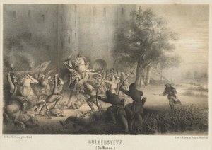 Bulgersteyn, Normanlar tarafından kuşatıldı, yaklaşık 810 Bulgersteyn (Norveçliler) (nesne üzerindeki başlık) by Matthijs Willem Gerardus Michielsen