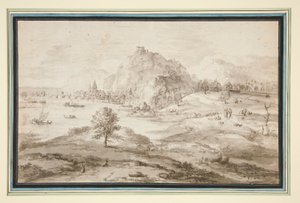 Liman ve Şehir ile Dağlık Manzara by Matthys Cock