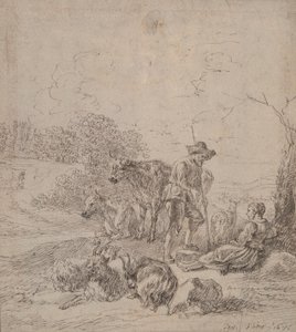 pastoral sahne by Matthys van den Bergh