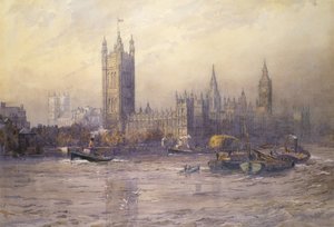 Parlamento Evleri, suluboya by Maude Parker