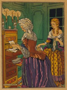Les Liaisons Dangereuses için çizim, Choderlos De Laclos (renkli taş)
